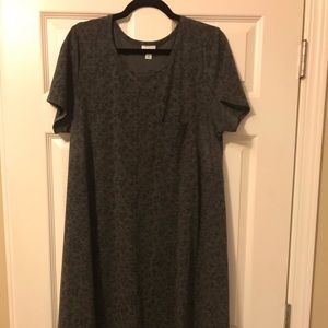 LuLaRoe Carly Black and Charcoal Grey Large